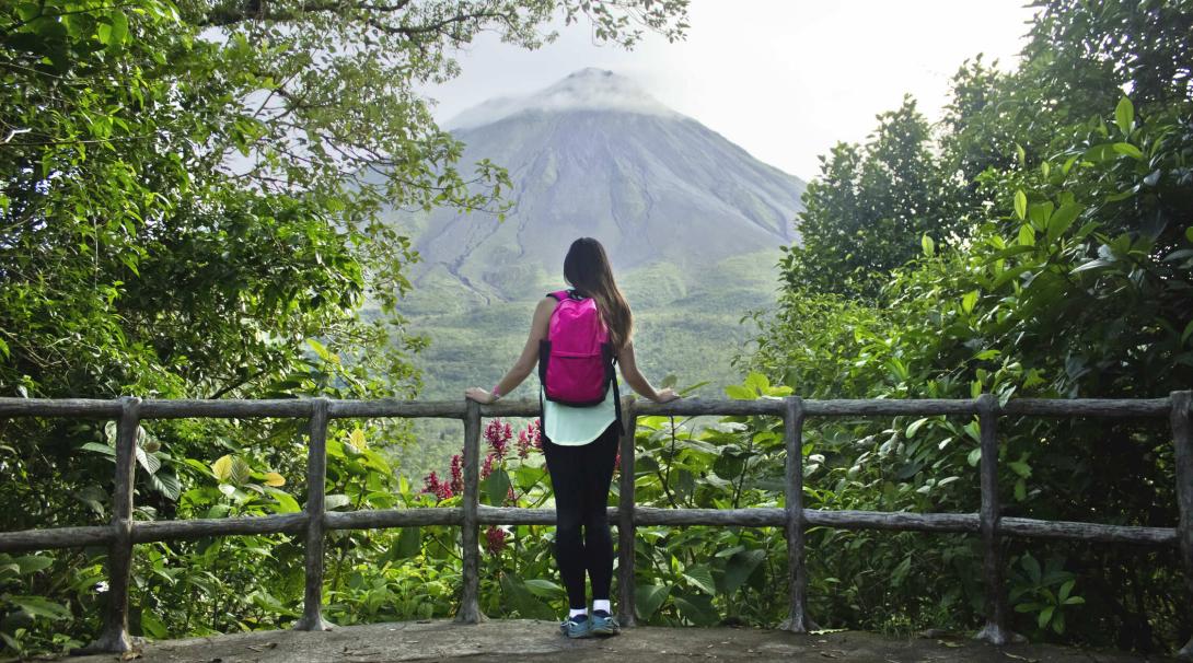 Traveller discovers the joy of travel during her trip with Projects Abroad in Costa Rica. Traveller climbs to Arenal Volcano in Costa Rica during her trip abroad.